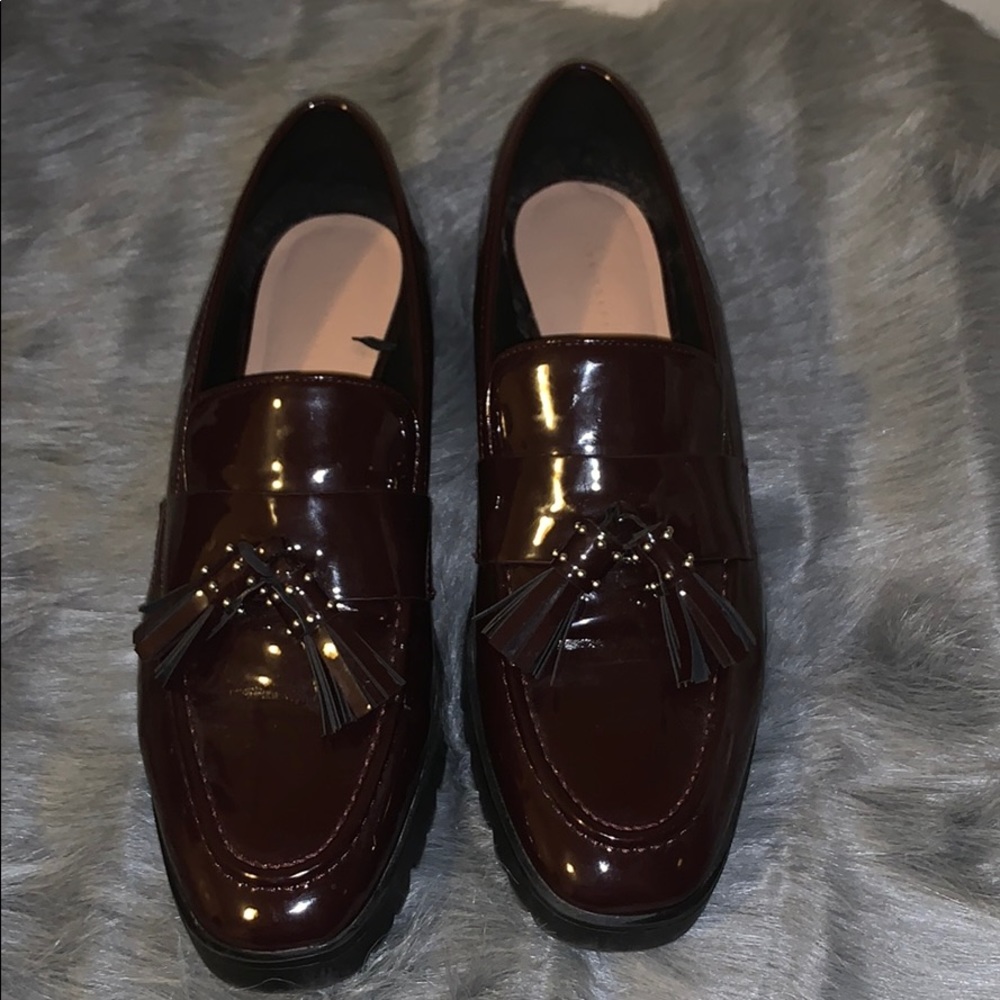Almost New, Burgundy Loafers from Zara